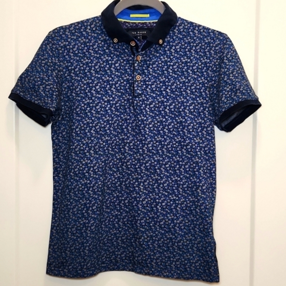 Men's Ted Baker London Flowbo Slim Fit Polo Size 2= Small